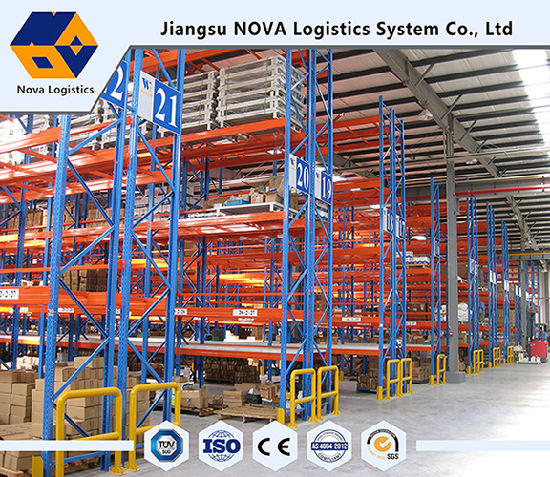 Logística y almacén y estantería de paletas ajustable